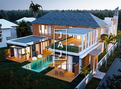 Desain Private Villa + Masjid di Puncak, Jawa Barat