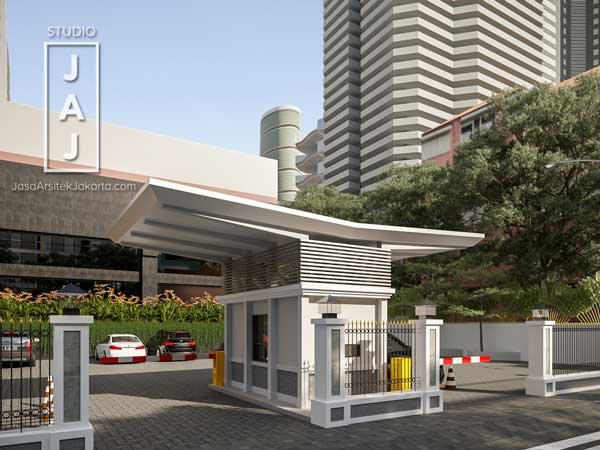 Desain Renovasi One Gate System dan Drop-off Area milik Wisma Antara