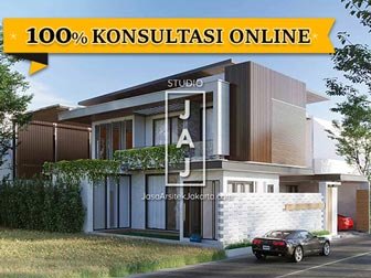 Desain Rumah 2 lantai luas 548 m2 milik ibu Mila di Ternate