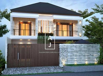 Desain Rumah 2 Lantai Luas Bangunan 374 m2 Style Bali Modern Bp Dirga Di Jakarta