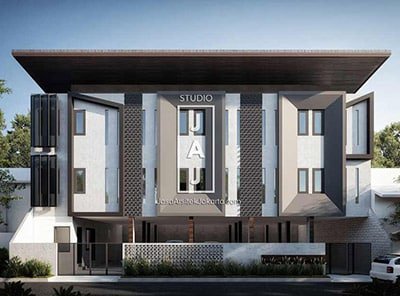 Design Kost 3 Lantai 20 kamar Luas Bangunan 685 m2 di Karawang