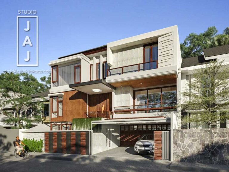 Rumah 3 Lantai ala Villa Bali Modern diatas tanah 300 m2 milik Bapak Sandy